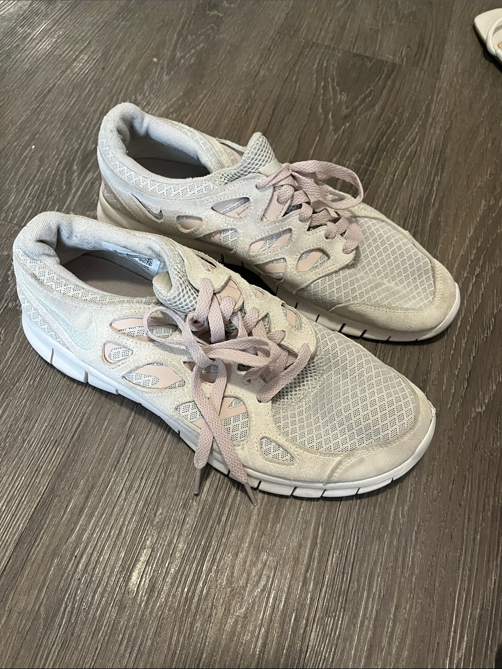 Nike Women's Athletic Sneakers in Pale Pink and Cream